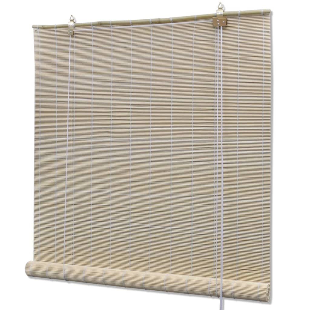 vidaXL Jaluzele din bambus natural tip rulou, 2 buc., 120 x 160 cm