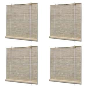 Rolo senčilo iz naravnega bambusa 4 kosi 120x160 cm