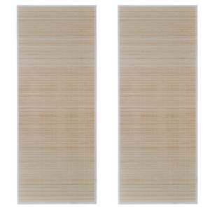 vidaXL kandilised naturaalsest bambusest vaibad, 2 tk, 120x180 cm