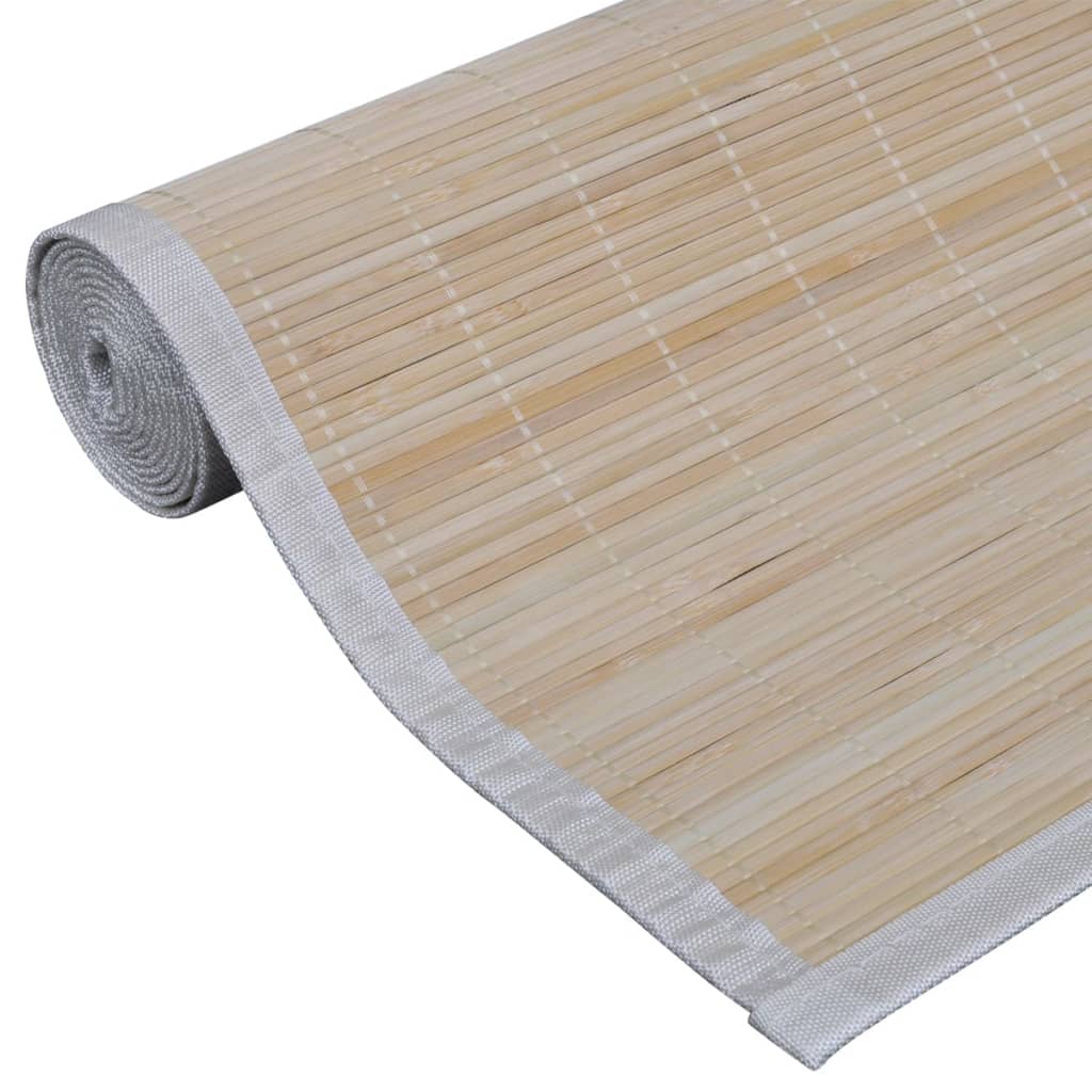 4 db téglalap alakú természetes bambuszszőnyeg 120 x 180 cm 