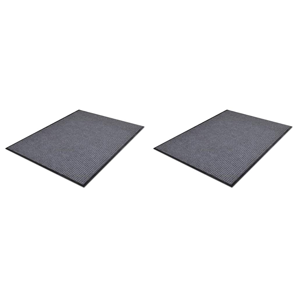 vidaXL PVC rohožky 2 ks šedé 90 x 60 cm