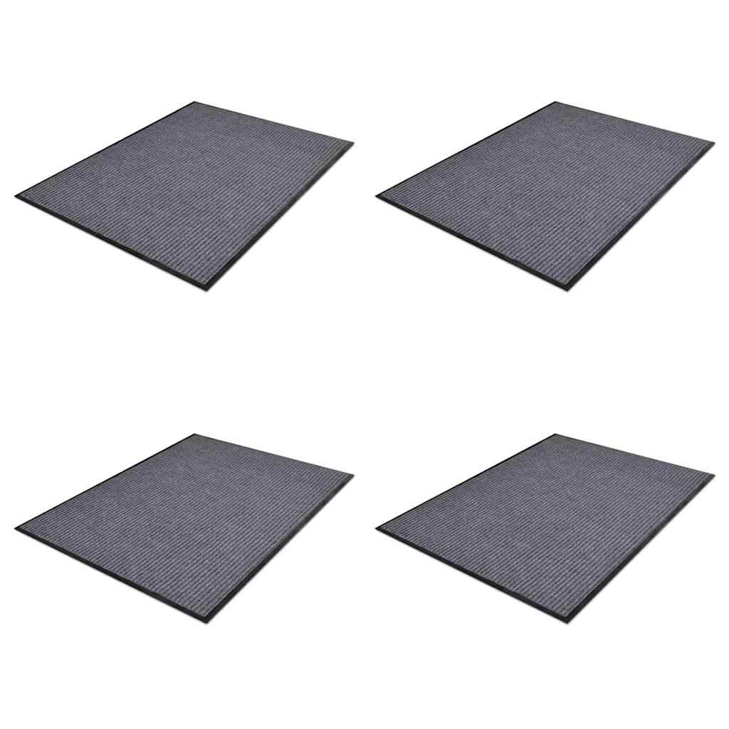 vidaXL PVC rohožky 4 ks šedé 90 x 60 cm