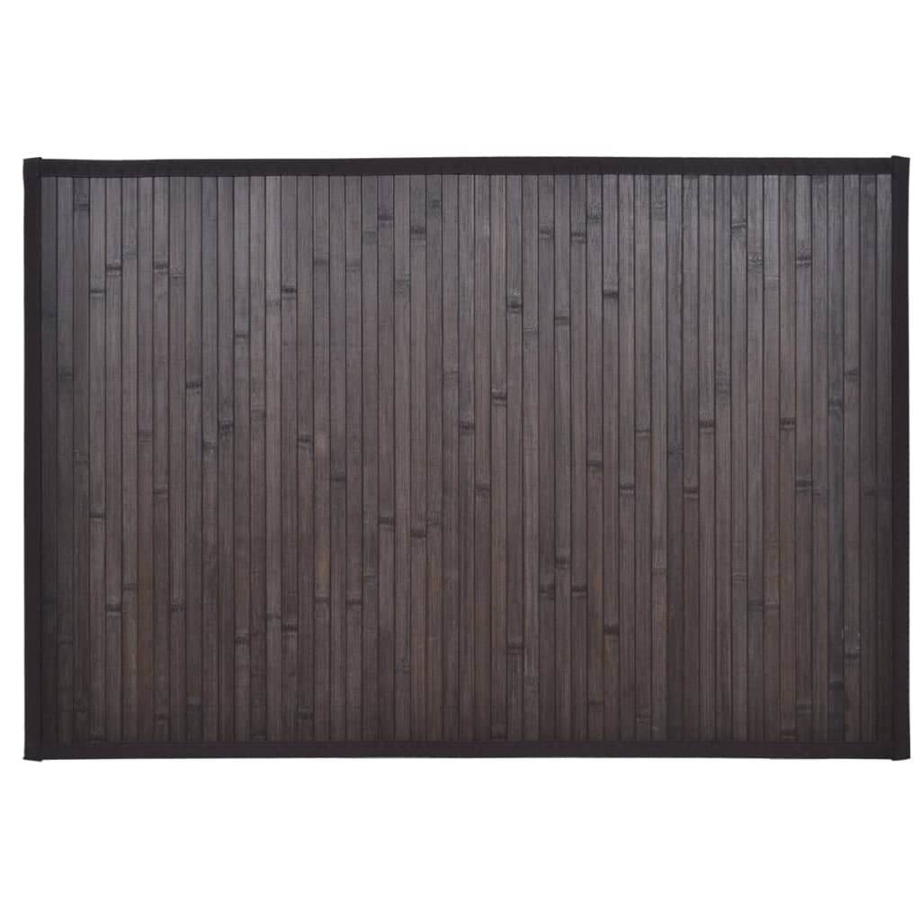 4 db sötétbarna bambusz fürdőszobaszőnyeg 40 x 50 cm 