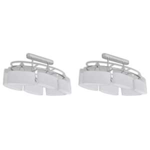 vidaXL ellipsikujuline laelamp klaasist kuplitega 2 tk, E14