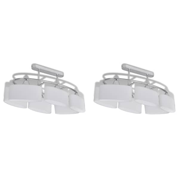vidaXL ellipsikujuline laelamp klaasist kuplitega 2 tk, E14