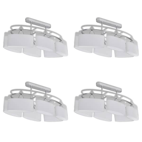 vidaXL ellipsikujuline laelamp klaasist kuplitega 4 tk, E14