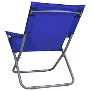 Skládací plážové židle 2 ks textil modré - obrázek 5