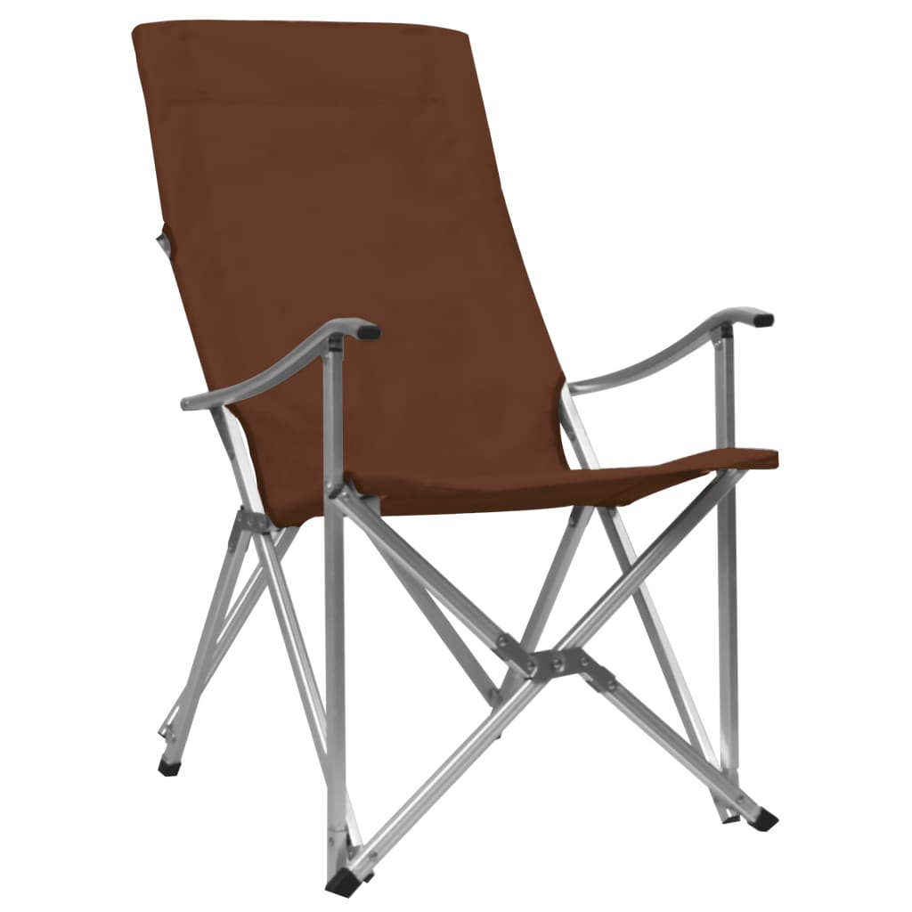 vidaXL Skládací kempingové židle 2 ks hnědé