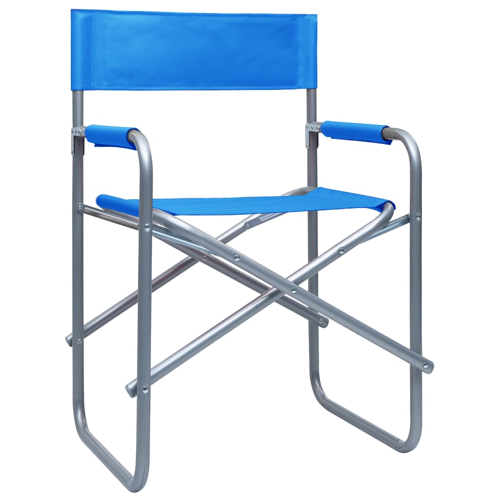 vidaXL Regisseursstoelen 2 st staal blauw afbeelding