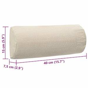 Podhlavník na zahradní křeslo krémový 40 x 7,5 x 15 cm textilen - obrázek 9