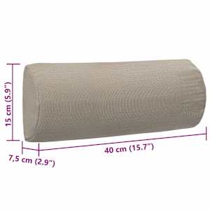 Podhlavník na zahradní křeslo taupe 40 x 7,5 x 15 cm textilen - obrázek 9