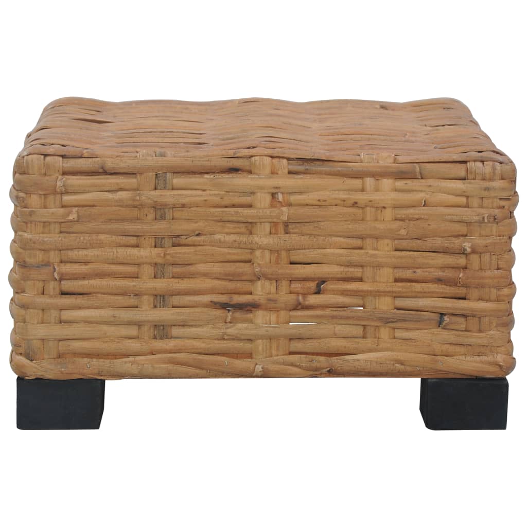 vidaXL Salontafel 47x47x28 cm natuurlijk rattan afbeelding