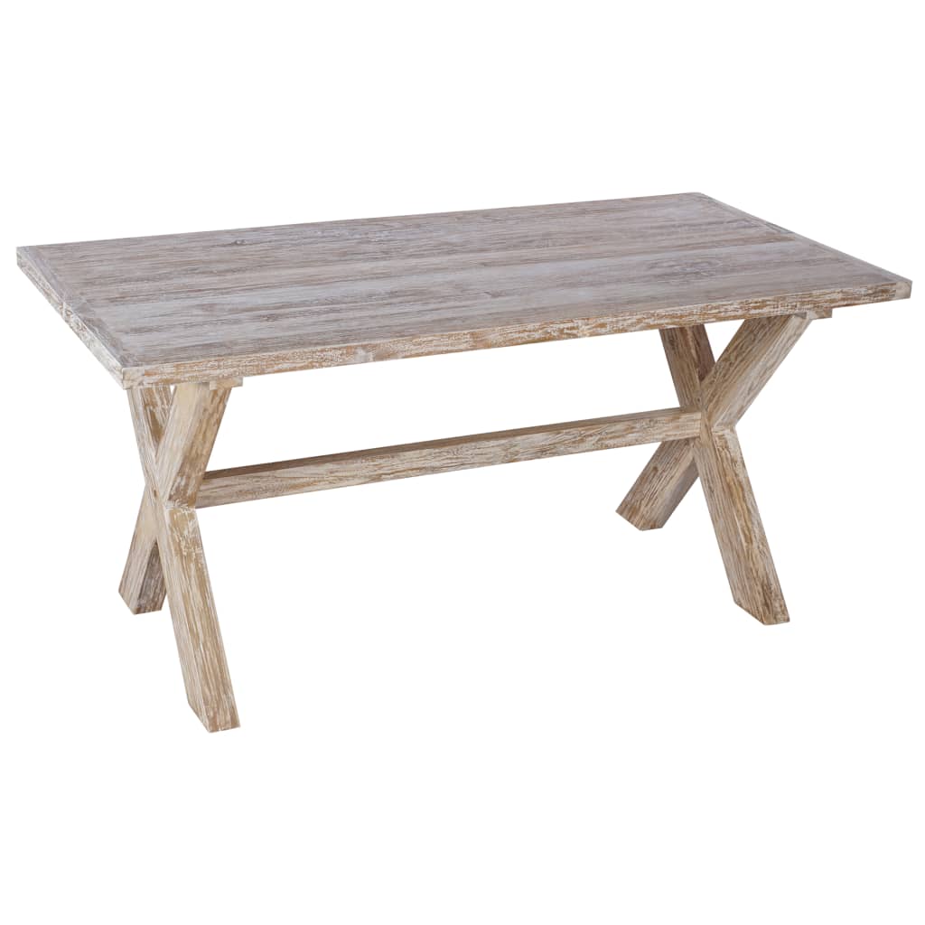vidaXL Dining Table 160x80x75 cm Solid Teak Wood