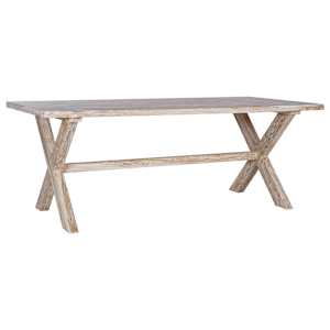 vidaXL Valgomojo stalas, 200x100x75cm, tikmedžio medienos masyvas