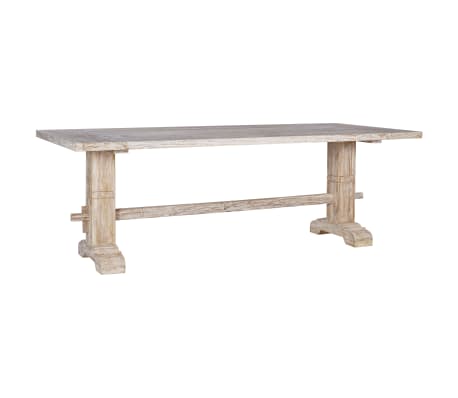 vidaXL Valgomojo stalas, 220x100x75cm, tikmedžio medienos masyvas