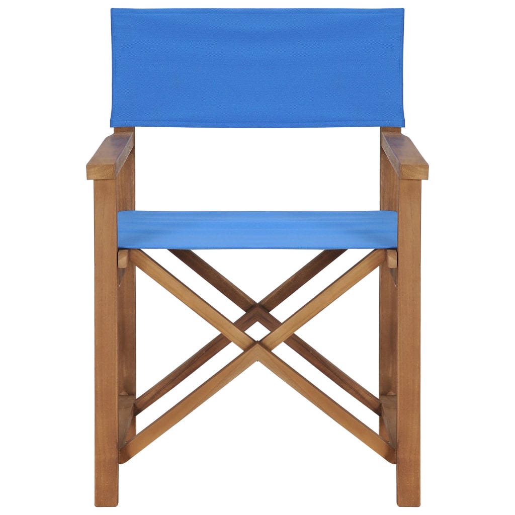 Režisérská židle masivní teak modrá