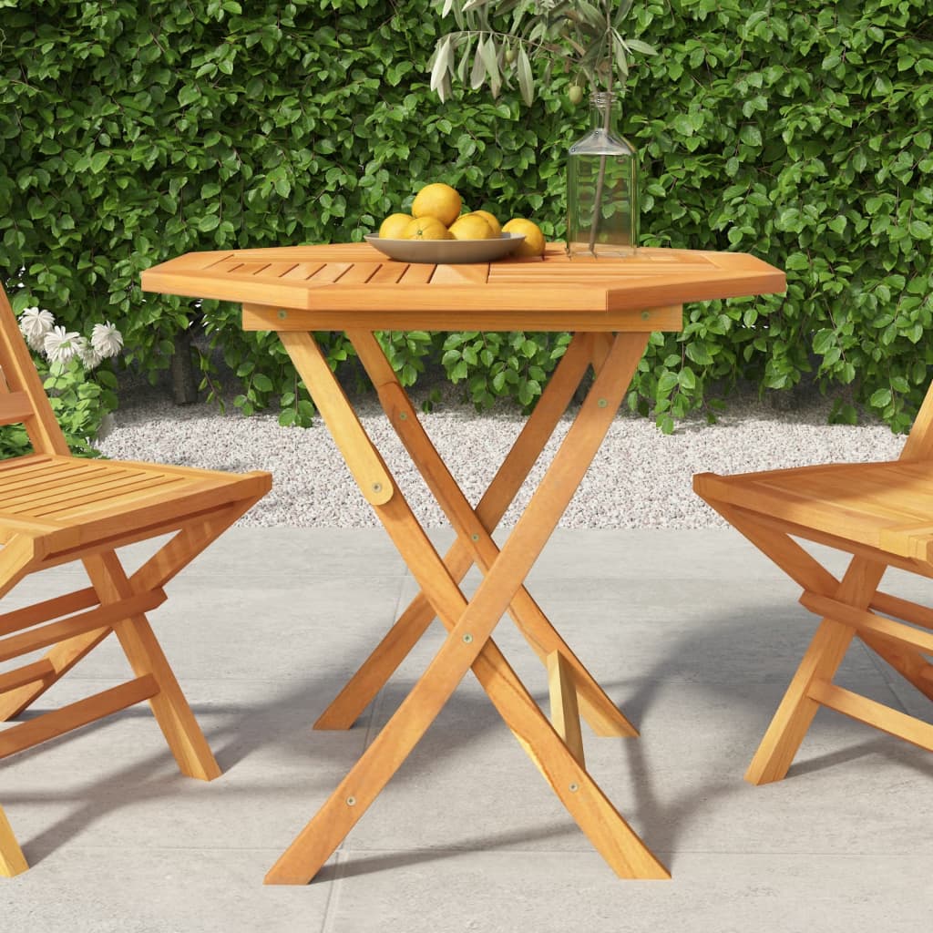 Klappbarer Gartentisch 85x85x76 cm Teak Massivholz