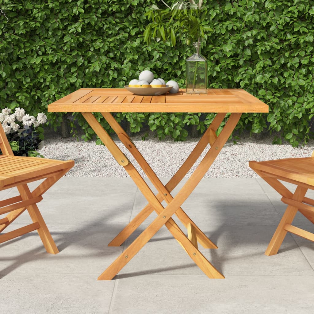 vidaXL Gartentisch Klappbar 85x85x76 cm Teak Massivholz