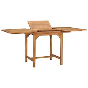 vidaXL pikendatav aialaud (110&ndash;160) x 80 x 75 cm, tiikpuu