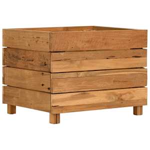 Vyvýšený záhon 50 x 40 x 38 cm recyklované teakové dřevo a ocel - obrázek 2