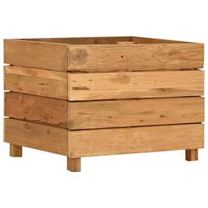 Vyvýšený záhon 50 x 40 x 38 cm recyklované teakové dřevo a ocel - obrázek 12