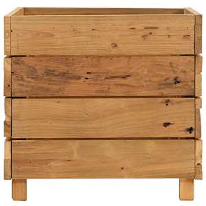 Vyvýšený záhon 50 x 40 x 38 cm recyklované teakové dřevo a ocel - obrázek 4