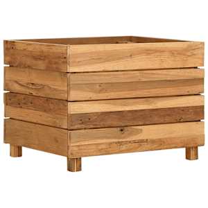 Vyvýšený záhon 50 x 40 x 38 cm recyklované teakové dřevo a ocel - obrázek 10