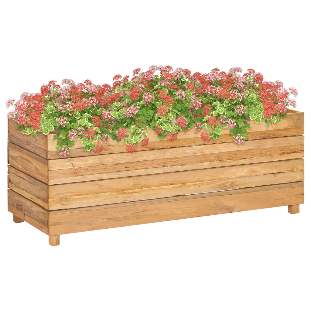 Raised Bed 100x40x38 cm Recycled Teak and Steel