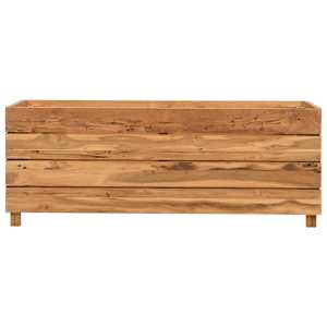 Vyvýšený záhon 100x40x38 cm recyklované teakové dřevo a ocel - obrázek 3