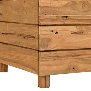 Vyvýšený záhon 100x40x38 cm recyklované teakové dřevo a ocel - obrázek 7