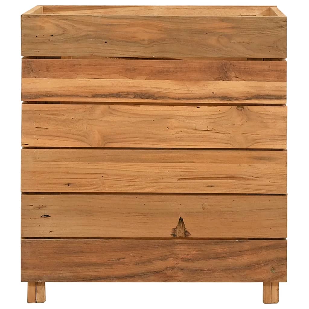 Thumbnail - vidaXL Hochbeet 50x40x55 cm Teak Altholz und Stahl