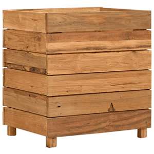 Vyvýšený záhon 50 x 40 x 55 cm recyklované teakové dřevo a ocel - obrázek 2
