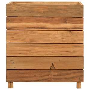 Vyvýšený záhon 50 x 40 x 55 cm recyklované teakové dřevo a ocel - obrázek 3