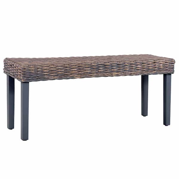 vidaXL pink 110 cm, hall, naturaalne kubu rotang ja mahagonipuit