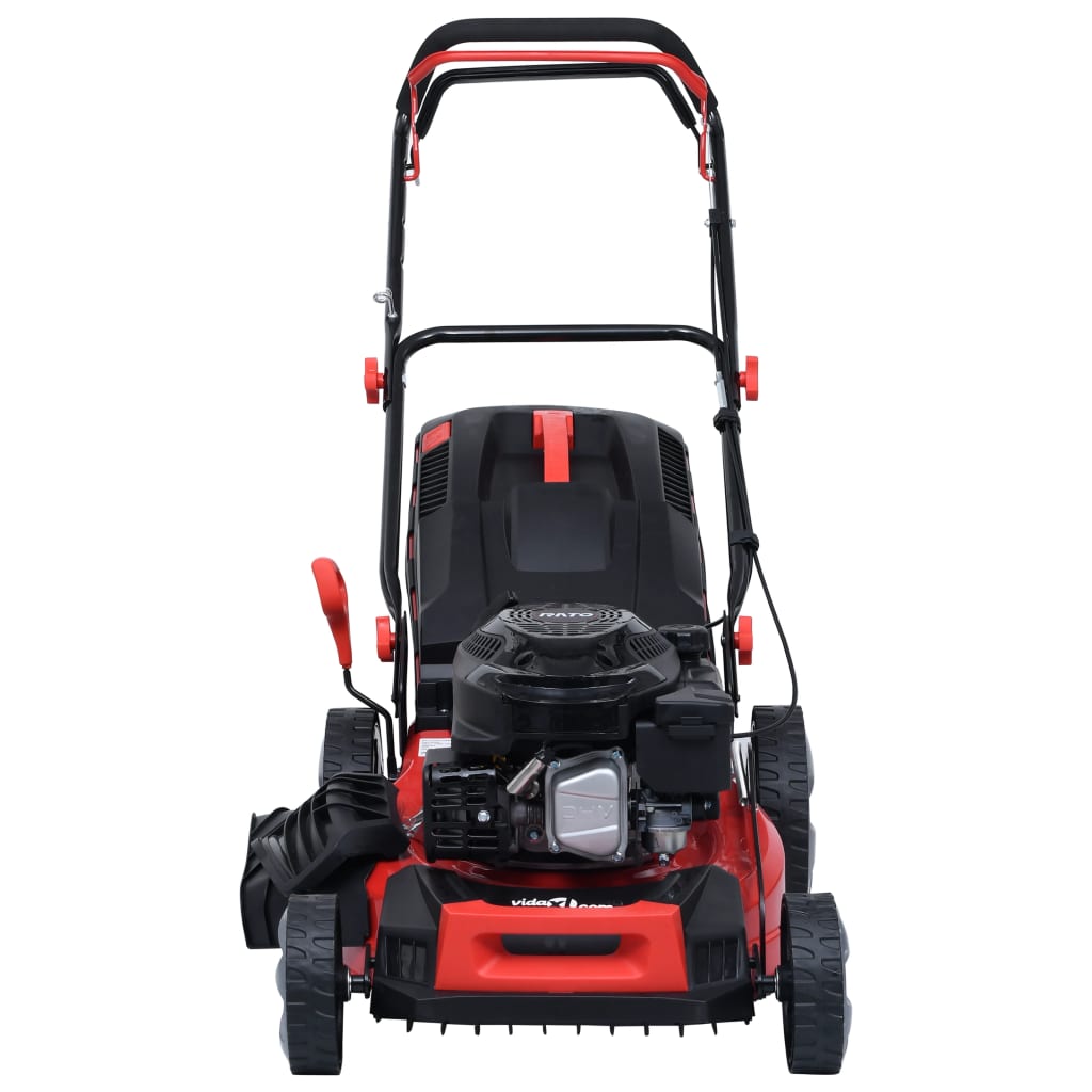 vidaXL 4-in-1 Petrol Lawn Mower Steel 46 cm 3.4 HP