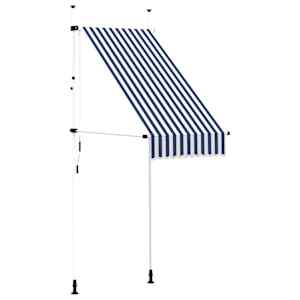 vidaXL kokkupandav varikatus, 100 cm, sinise-valgetriibuline