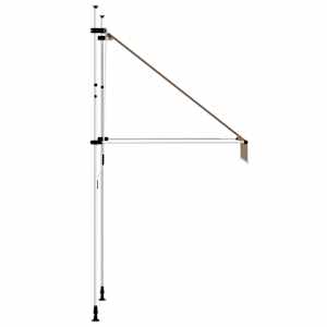 Ručně zatahovací markýza 100 cm žluto-modré pruhy - obrázek 5