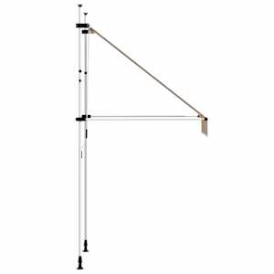 Ručně zatahovací markýza 100 cm oranžovo-bílé pruhy - obrázek 5