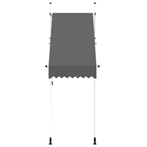 Ručně zatahovací markýza 100 cm antracitová - obrázek 3