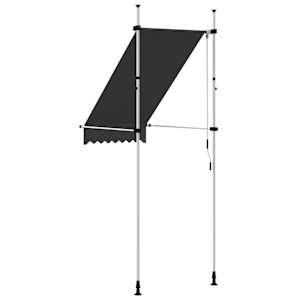 Ručně zatahovací markýza 100 cm antracitová - obrázek 4