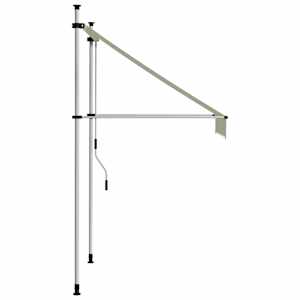Ručně zatahovací markýza 100 cm krémová - obrázek 3