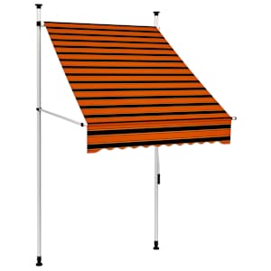 Ročno zložljiva tenda 100 cm oranžna in rjava