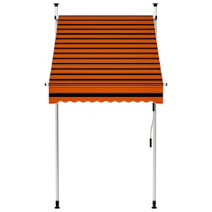 Ručně zatahovací markýza 100 cm oranžovo-hnědá - obrázek 2