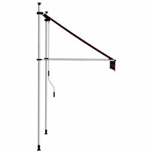 Ručně zatahovací markýza 100 cm oranžovo-hnědá - obrázek 3