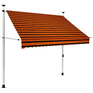 Ročno zložljiva tenda 200 cm oranžna in rjava