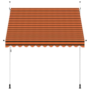 Ručně zatahovací markýza 250 cm oranžovo-hnědá - obrázek 3