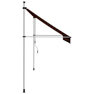 Ručně zatahovací markýza 300 cm oranžovo-hnědá - obrázek 3