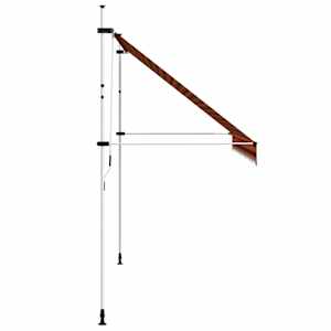 Ručně zatahovací markýza 350 cm oranžovo-hnědá - obrázek 5