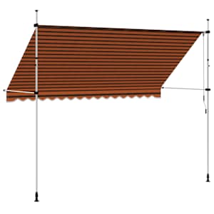 Ručně zatahovací markýza 350 cm oranžovo-hnědá - obrázek 4