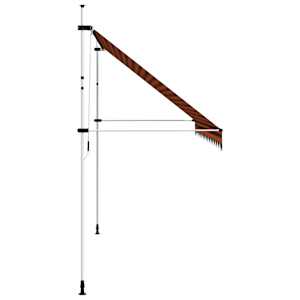 Ručně zatahovací markýza 400 cm oranžovo-hnědá - obrázek 5